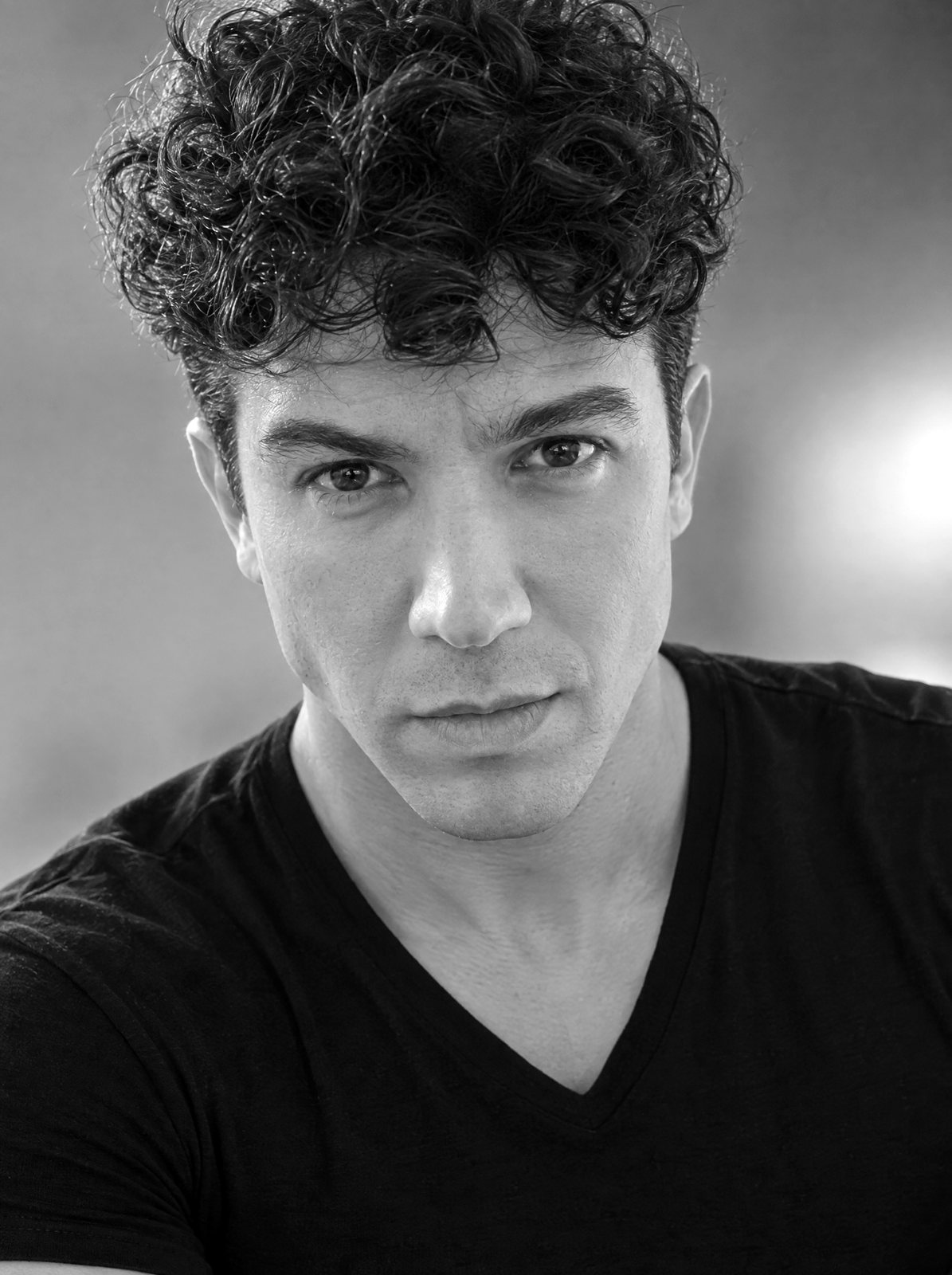 Black and white portrait of Marcus Dandrea